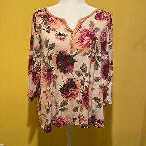 Croft & Barrow Floral Top 1X‎